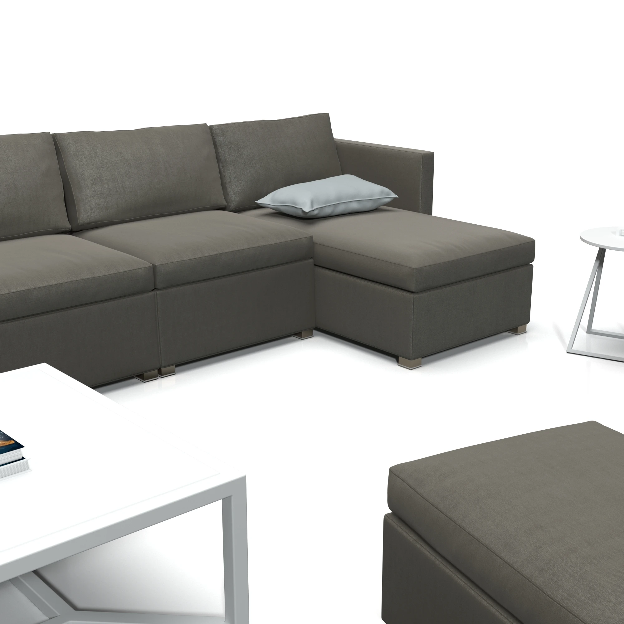Cane Line Shape Sofa Set 3D Model_04